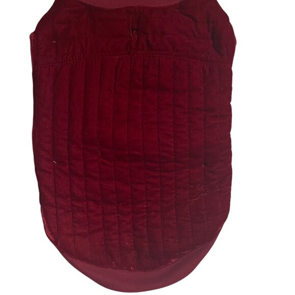 IMNYC Isaac Mizrahi Quilted Dog Coat Size Large Red Polyester Lining - Picture 1 of 9